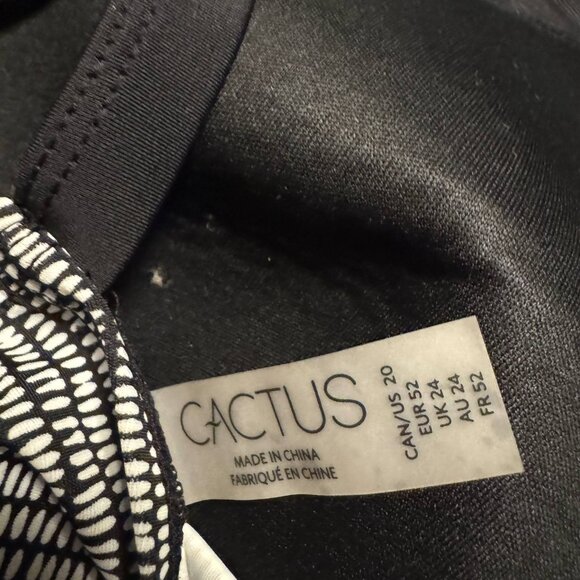 Plus Size One Piece Black & White Swimsuit - Picture 4 of 5